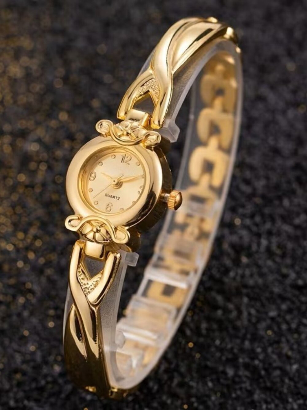 Women's Twisted Bangle Bracelet Watch Analog Quartz Dress Casual Wristwatch